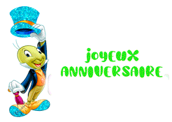 gif joyeux anniversaire Jiminy Cricket